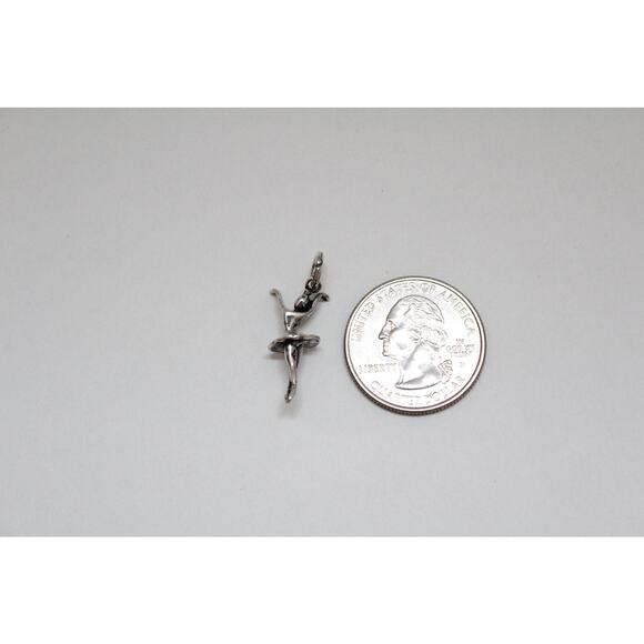 Sterling Silver Dancer\'s Delight Charm, Sterling Silver Love of the Dance Charm